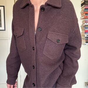 Wilfred/ aritzia Shirt Jacket - 100% merino wool